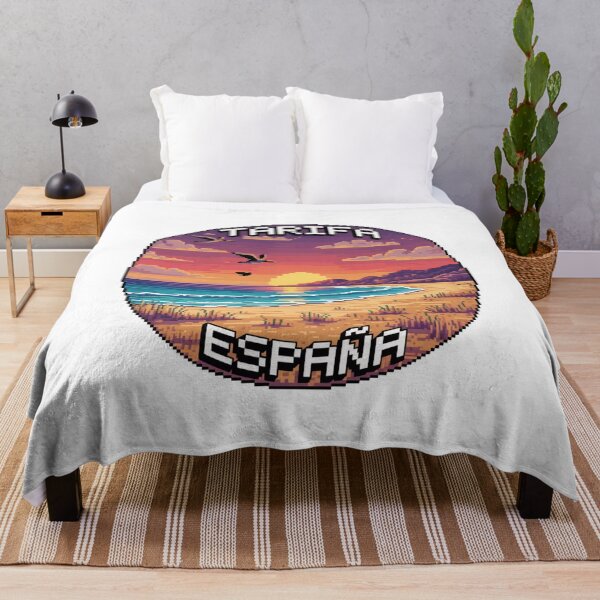 Item preview, Tarifa España Pixel Art Sunset Beach Horizon designed and sold by CircinusStore.