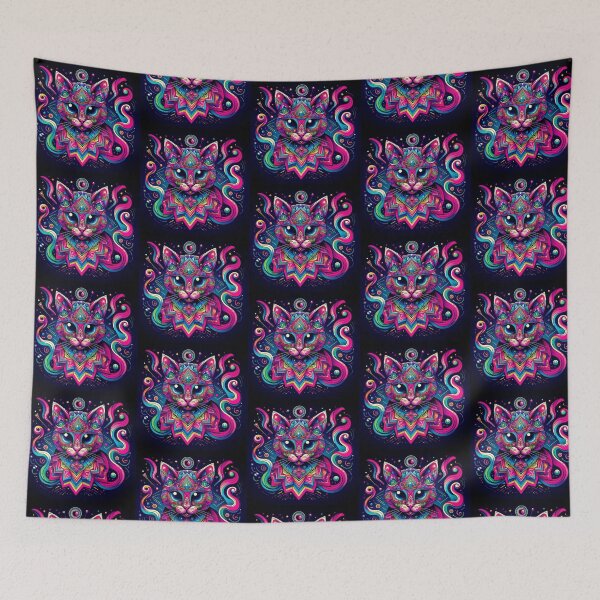 Item preview, cute mystic geometric cat designed and sold by Dogandesighn.