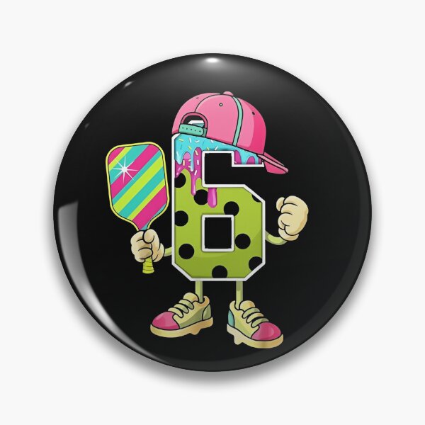 Item preview, Pickleball Birthday Number 6 Character Tee designed and sold by LarryMBrown.