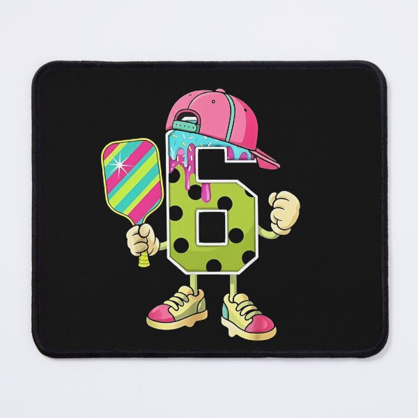 Item preview, Pickleball Birthday Number 6 Character Tee designed and sold by LarryMBrown.