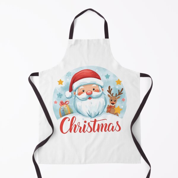 Item preview, Cute Santa Claus With Reindeer, Gift, And Stars — Christmas Banner for Marketing and Holiday Fun designed and sold by KanDa-Shop.