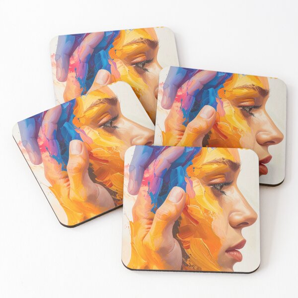 Item preview, Colors of Emotion – Abstract Portrait of a Woman designed and sold by CanyAbstracts.