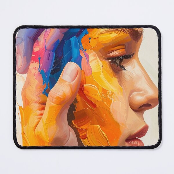 Item preview, Colors of Emotion – Abstract Portrait of a Woman designed and sold by CanyAbstracts.