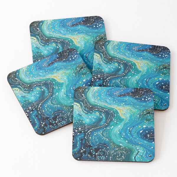 Item preview, Aboriginal Inspired Dot Art - The Tranquility of River designed and sold by GrinGalore.