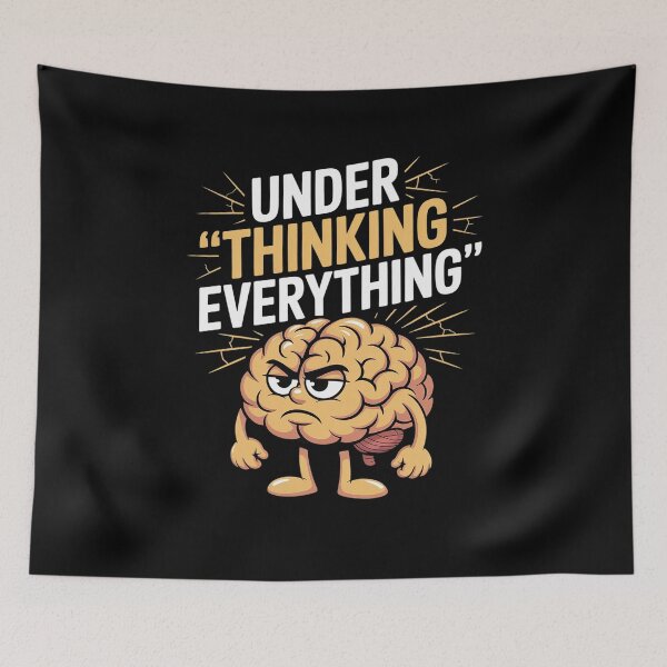 Item preview, Under Thinking Everything – Funny Minimalist designed and sold by petrichorsworld.