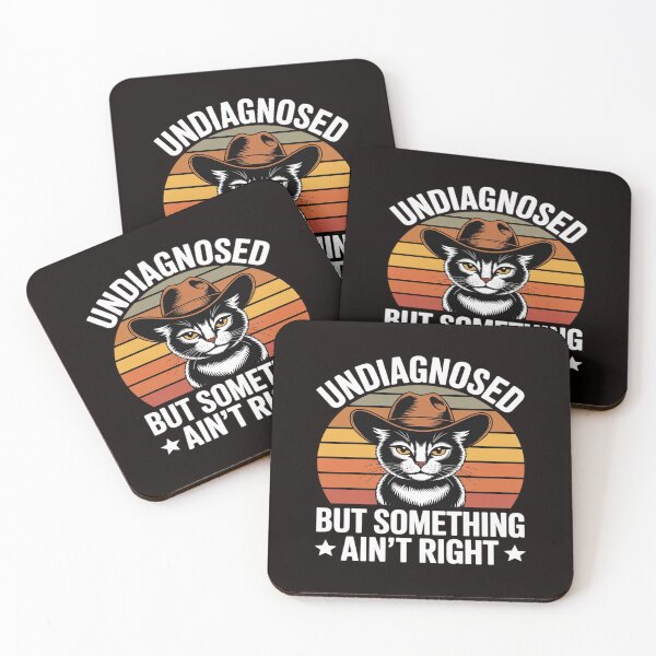 Item preview, Undiagnosed But Something Ain't Right Funny Black cat designed and sold by petrichorsworld.