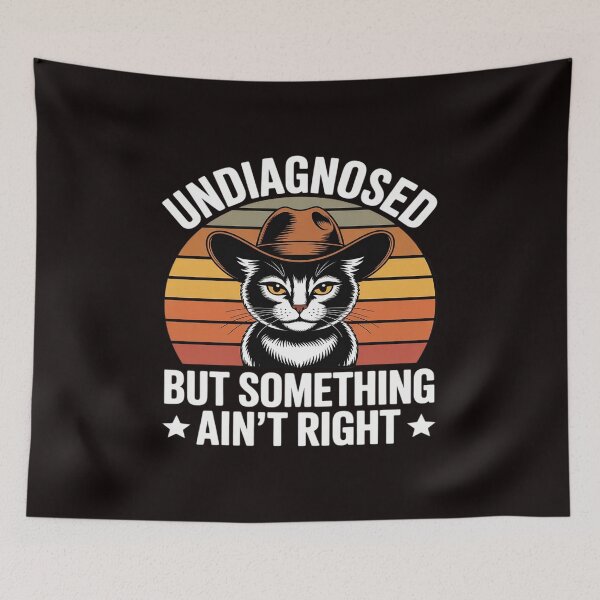 Item preview, Undiagnosed But Something Ain't Right Funny Black cat designed and sold by petrichorsworld.