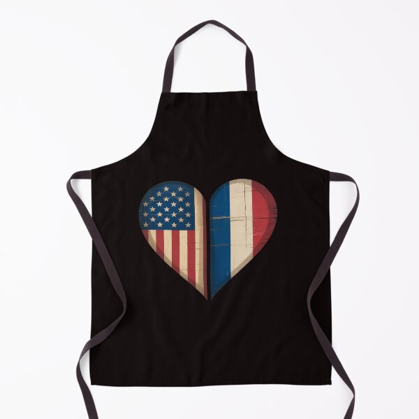 Item preview, USA American France Heart Flag Dual Citizenship designed and sold by petrichorsworld.