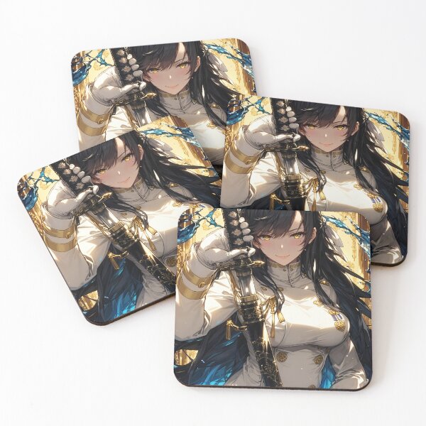 Item preview, Anime Atago Azur Lane Fox Girl With Katana and Golden Aura designed and sold by CarlosBender.