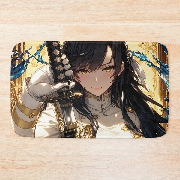Artikelvorschau, Anime Atago Azur Lane Fox Girl mit Katana und goldener Aura entworfen und verkauft von CarlosBender.
