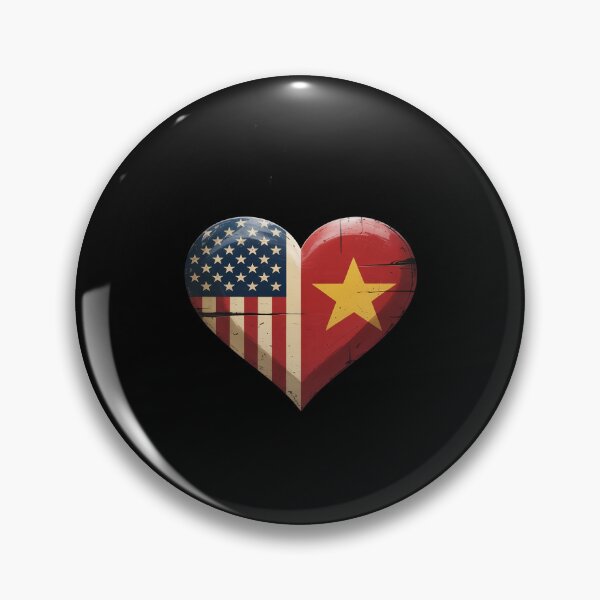 Item preview, USA American Vietnam Heart Flag Dual Citizenship designed and sold by KingsLife1994.