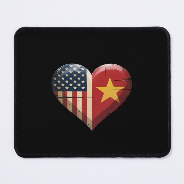 Item preview, USA American Vietnam Heart Flag Dual Citizenship designed and sold by KingsLife1994.