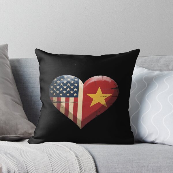 Item preview, USA American Vietnam Heart Flag Dual Citizenship designed and sold by KingsLife1994.