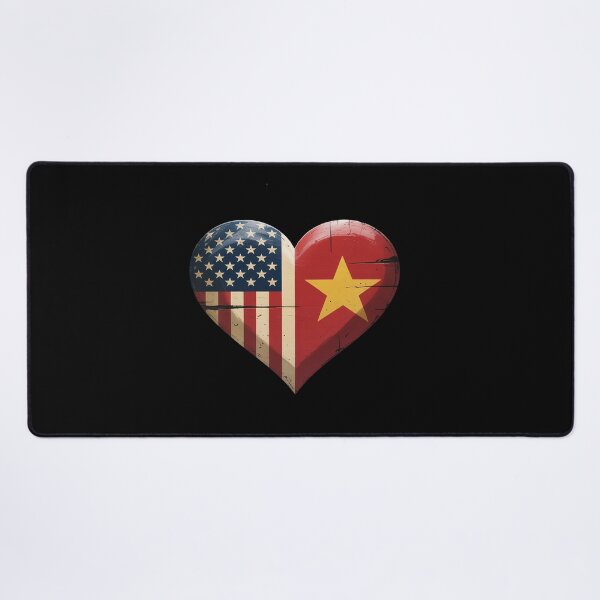 Item preview, USA American Vietnam Heart Flag Dual Citizenship designed and sold by KingsLife1994.