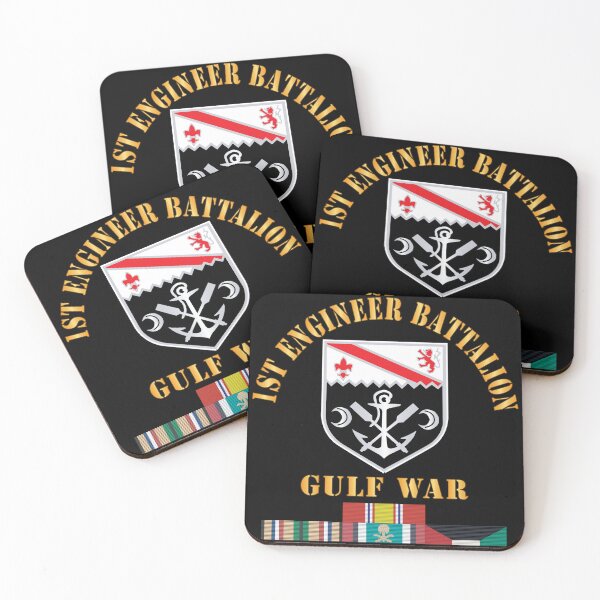 Item preview, Army - 1st Engineer Bn w Gulf War Svc Ribbons X 300 designed and sold by Military Insignia Products.