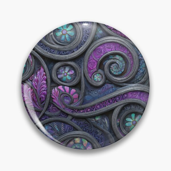 Item preview, New Zealand Māori Paua Pattern Koru Design 585 designed and sold by GrinGalore.