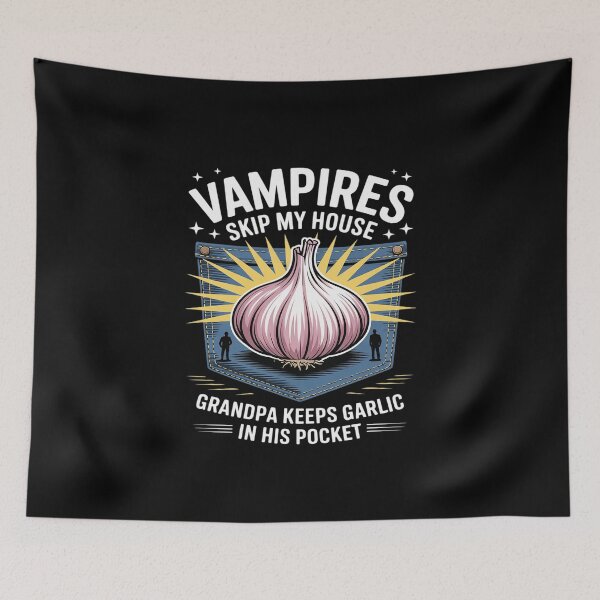 Item preview, Los vampiros se saltan mi casa. El abuelo guarda ajo en su bolsillo. designed and sold by KingsLife1994.