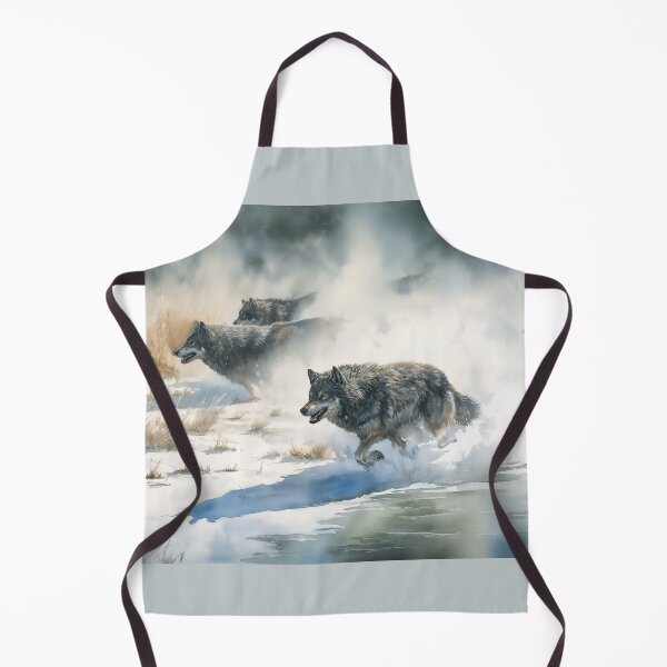 Item preview, Wolves Running Through Snowy Landscape  designed and sold by PetsArt.