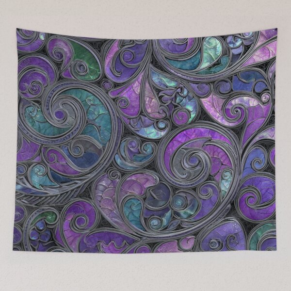 Item preview, New Zealand Māori Paua Pattern Koru Design 586 designed and sold by GrinGalore.