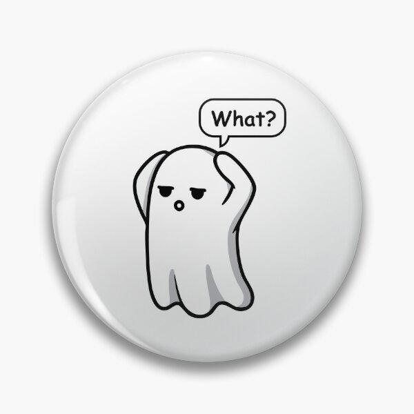 Item preview, Deadpan Minimalist Ghost - What? designed and sold by GooseMood.