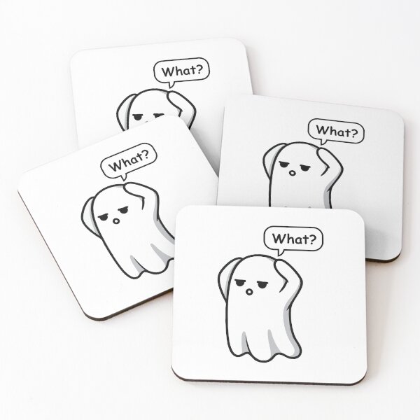 Item preview, Deadpan Minimalist Ghost - What? designed and sold by GooseMood.