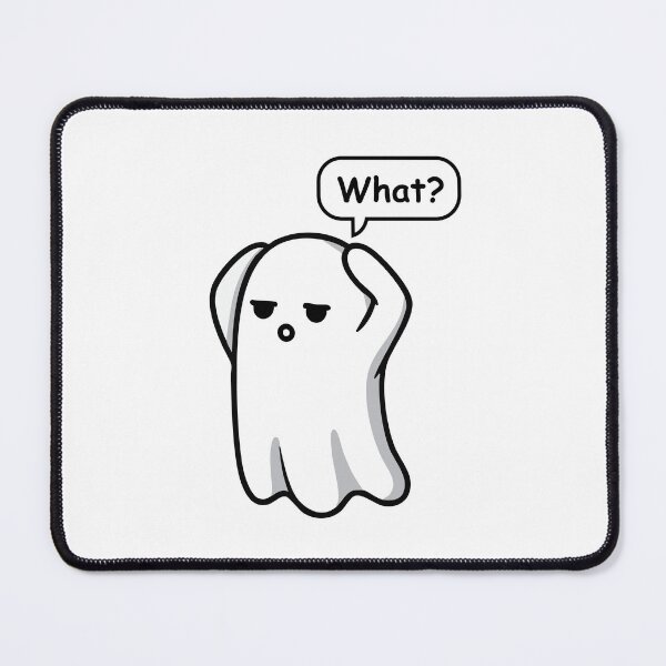 Item preview, Deadpan Minimalist Ghost - What? designed and sold by GooseMood.