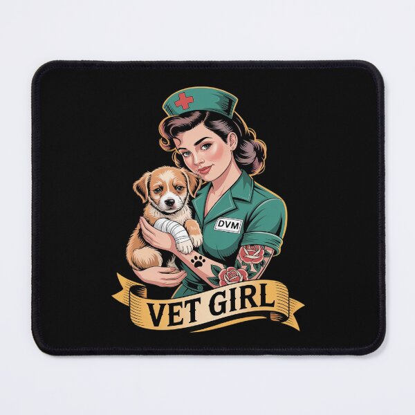 Item preview, Vet Girl Old School Pin-Up Style Medical Professional designed and sold by KingsLife1994.