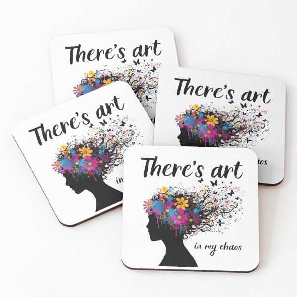 Item preview, There’s Art in My Chaos – Colorful Artistic Head Design designed and sold by zboro-art.