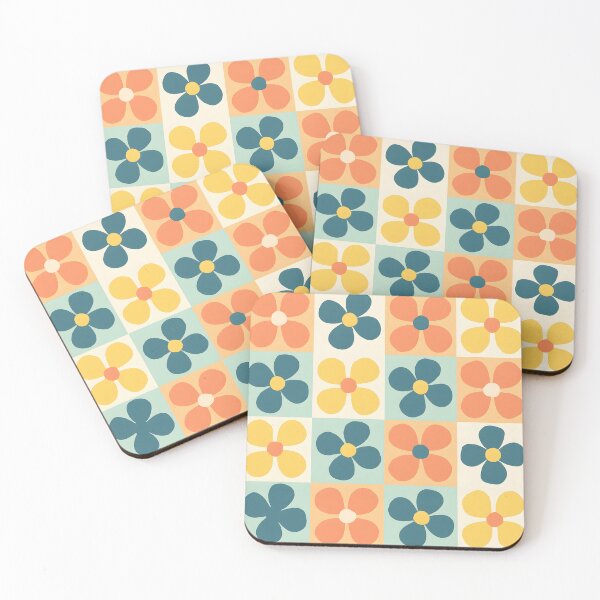 Artikelvorschau, Retro-Blumenmuster entworfen und verkauft von Prints and Lifestyle.