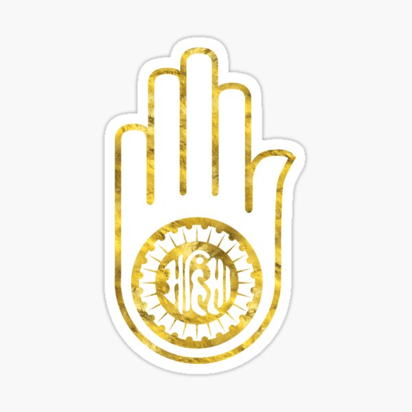 Jain Hand  Sticker