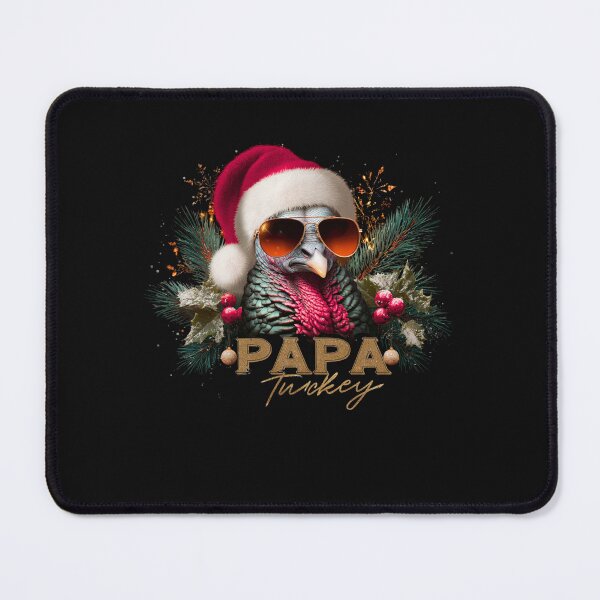 Item preview, Papa Turkey Santa Hat Funny Christmas Thanksgiving Shirt 2025 designed and sold by DigitalArtByNow.