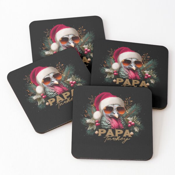 Item preview, Papa Turkey Santa Hat Funny Christmas Thanksgiving Shirt 2025 designed and sold by DigitalArtByNow.