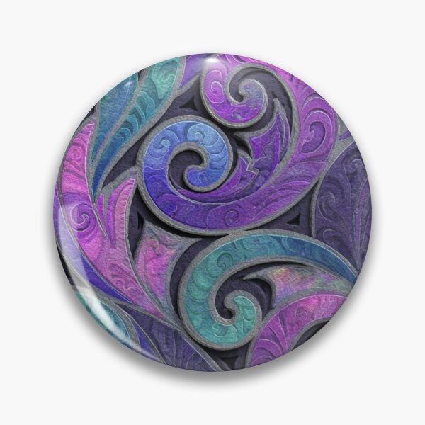 Item preview, New Zealand Māori Paua Pattern Koru Design 587 designed and sold by GrinGalore.