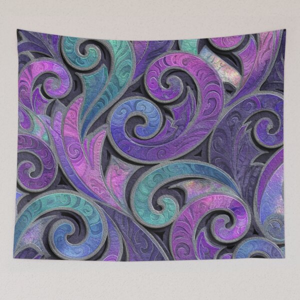 Item preview, New Zealand Māori Paua Pattern Koru Design 587 designed and sold by GrinGalore.
