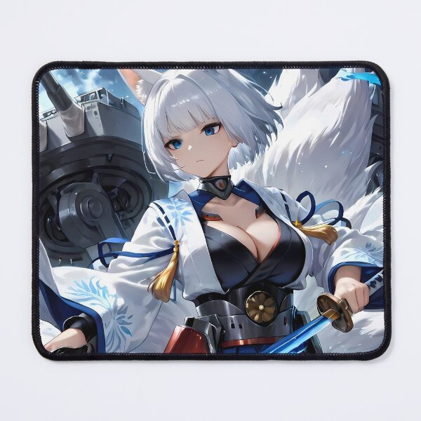 Item preview, Azur Lane Anime Kaga In Action Wielding Glowing Blade With Heroic Elegance designed and sold by CarlosBender.