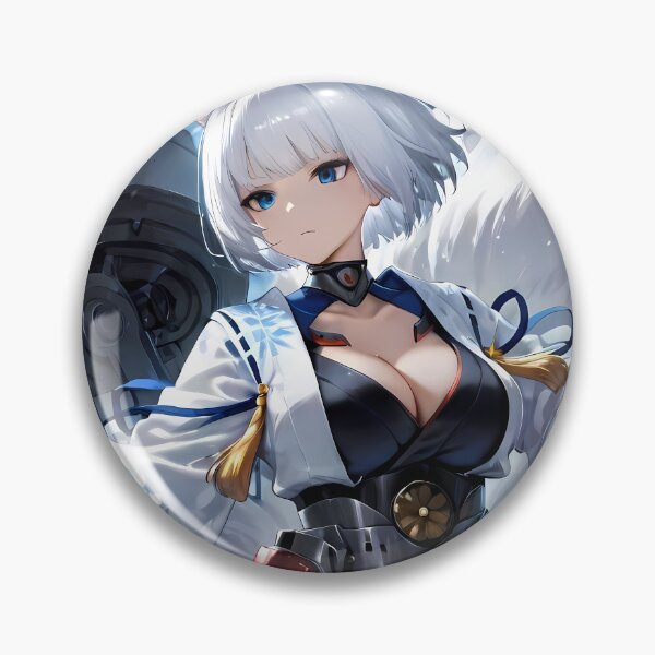 Artikelvorschau, Azur Lane Anime Kaga in Aktion, schwingt mit heroischer Eleganz eine leuchtende Klinge entworfen und verkauft von CarlosBender.