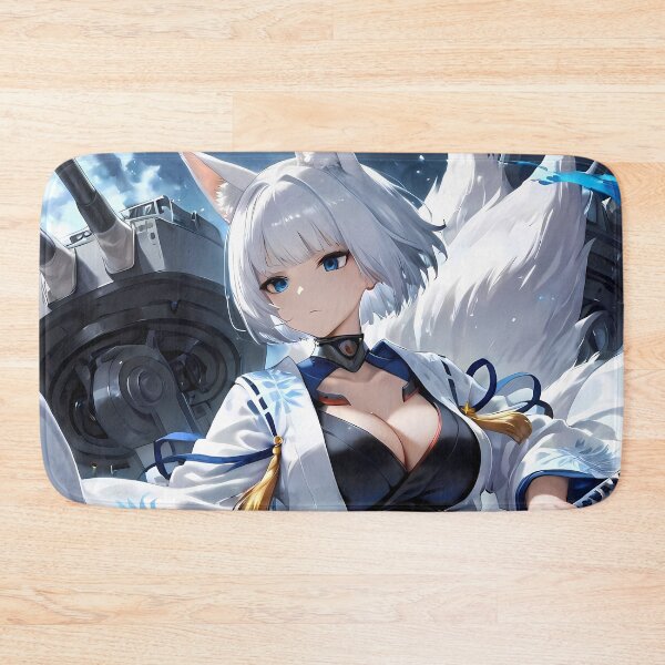 Artikelvorschau, Azur Lane Anime Kaga in Aktion, schwingt mit heroischer Eleganz eine leuchtende Klinge entworfen und verkauft von CarlosBender.