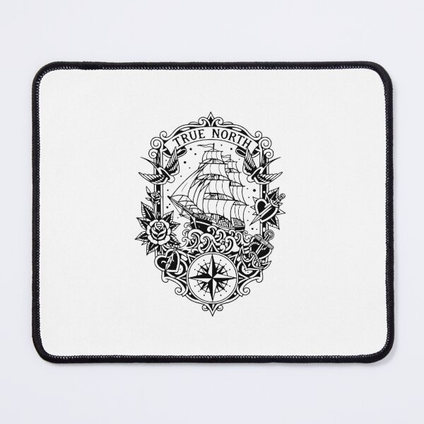 Item preview, True North - Old School Nautical Tattoo designed and sold by InkStation24.