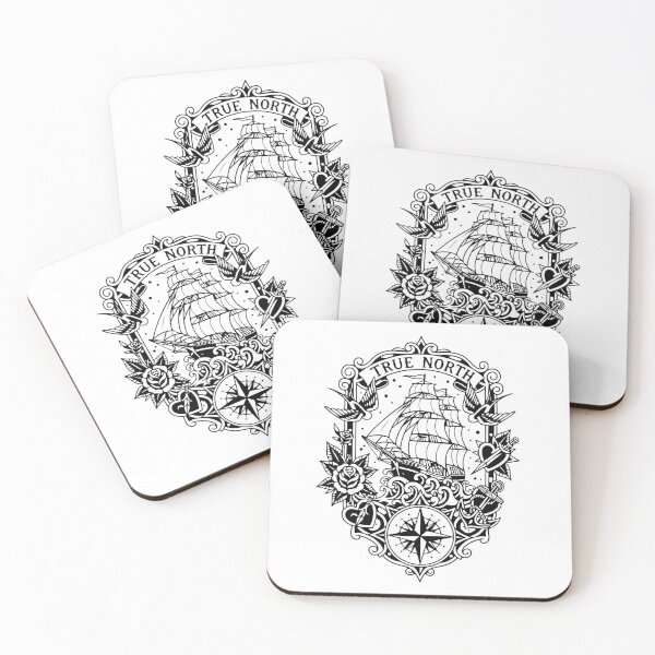 Item preview, True North - Old School Nautical Tattoo designed and sold by InkStation24.