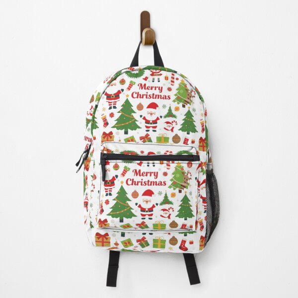 Item preview, Christmas theme, gingerbread man, Santa Claus, gift, Christmas tree, holly leaves, festive stockings, candy canes, ornaments, Merry Christmas text. designed and sold by PWDigitalArt.