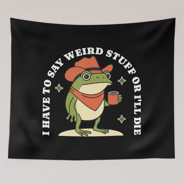 Artikelvorschau, Frosch Zitat Stil Vintage Humor Albern 90er Lustig entworfen und verkauft von JackyEstera.
