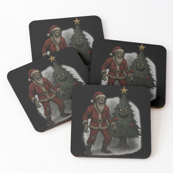 Item preview, Creepy Christmas – Zombie Santa & Evil Tree | Gothic Horror Holiday Art designed and sold by Trendora Studio.