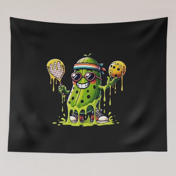 Item preview, Funny Pickleball Pickle Character Drip Art designed and sold by TinaMDedrick.