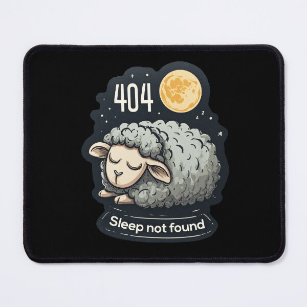 Item preview, 404 Sleep Not Found - No Sleep Sheep designed and sold by SleekLineSketches.