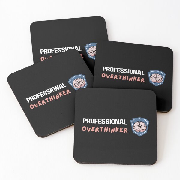Item preview, “Professional Overthinker” ID Badge – Funny Anxiety Quote designed and sold by LA Art.