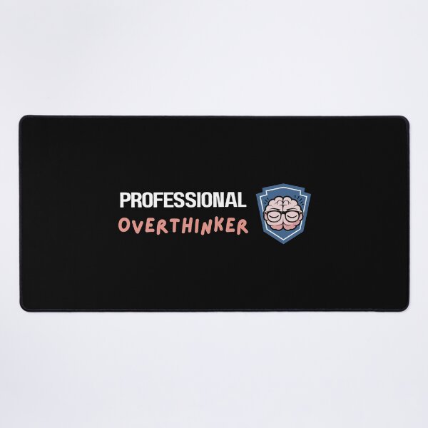 Item preview, “Professional Overthinker” ID Badge – Funny Anxiety Quote designed and sold by LA Art.