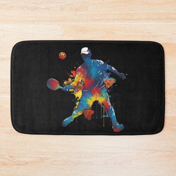 Item preview, Color Splash Pickleball Player Silhouette Art designed and sold by TinaMDedrick.