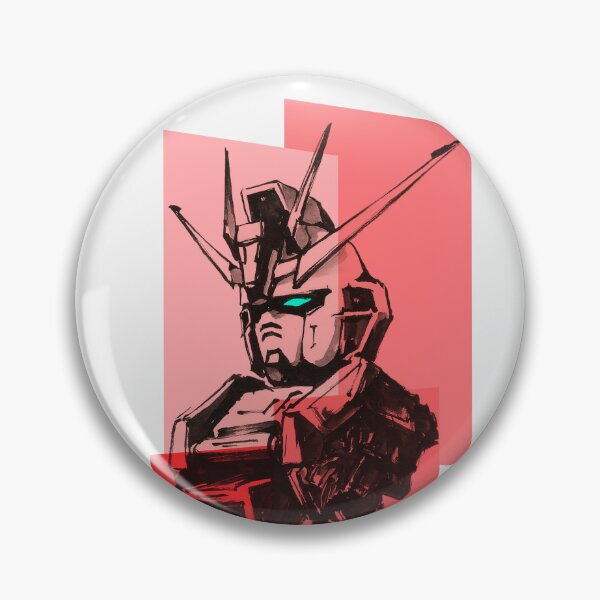 Item preview, Gundam head ink art red designed and sold by sabartgunpla.