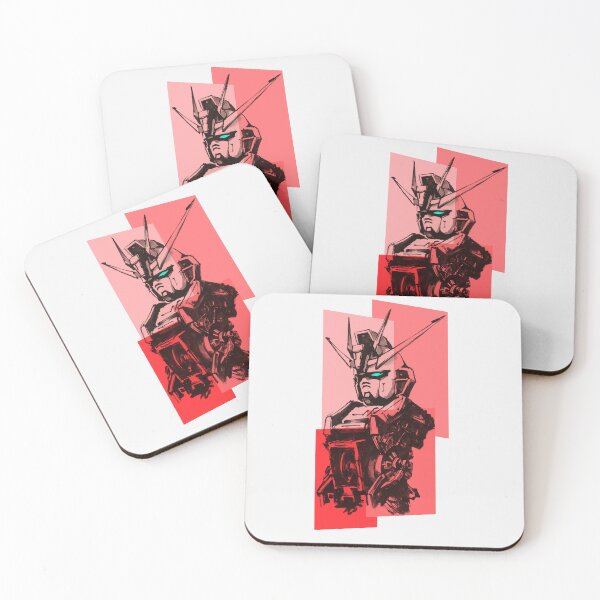Item preview, Gundam head ink art red designed and sold by sabartgunpla.