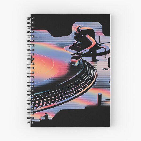 Item preview, Modern Glitch Turntable – Colorful Audio Vibes designed and sold by SleekLineSketches.